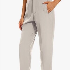 High-Waist Tailored Cream Trousers